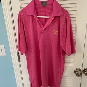 Pink and Gold Mens Polo